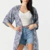 Paisley Print Kimono Cardigan