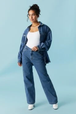 Refuge High-Rise Carpenter Medium Wash Denim Pant