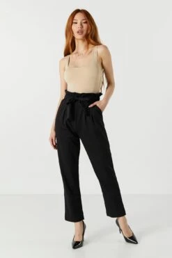 High Rise Paperbag Pant