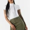 Twill Cargo Mini Skirt