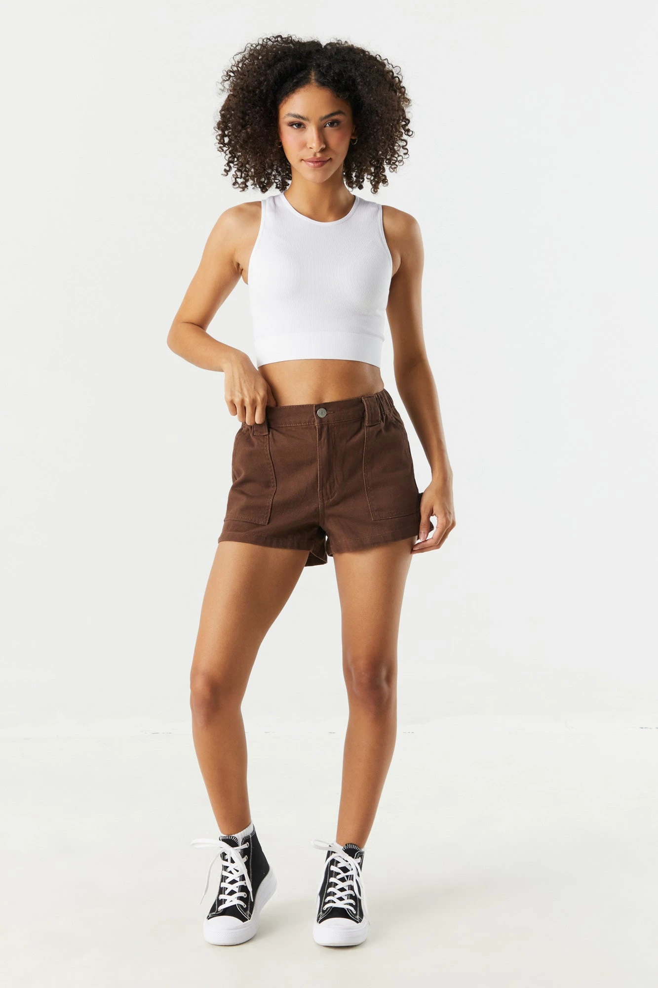 High Rise Denim Carpenter Short - Image 6