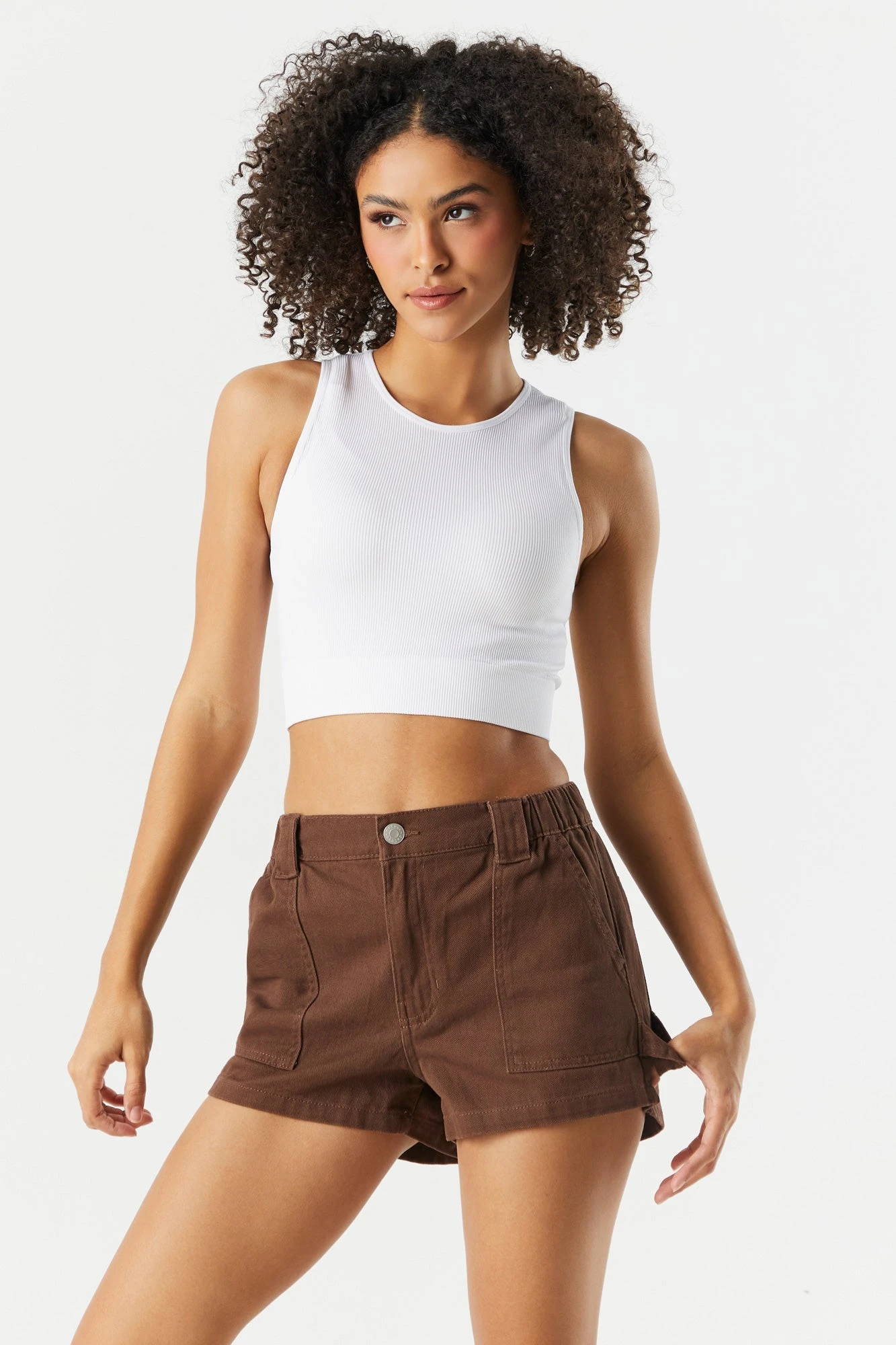 High Rise Denim Carpenter Short - Image 4