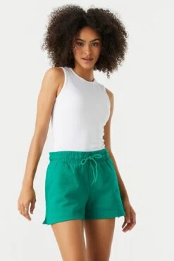 High Rise Fleece Coloured Short