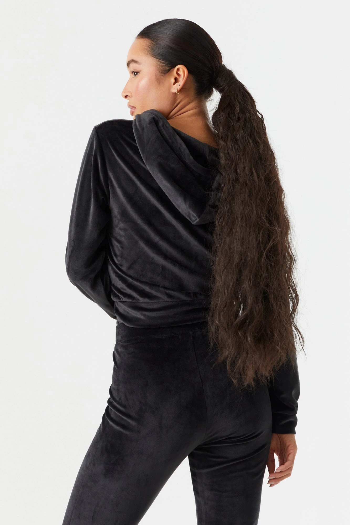 Crop Zip Velour Hoodie - Image 8