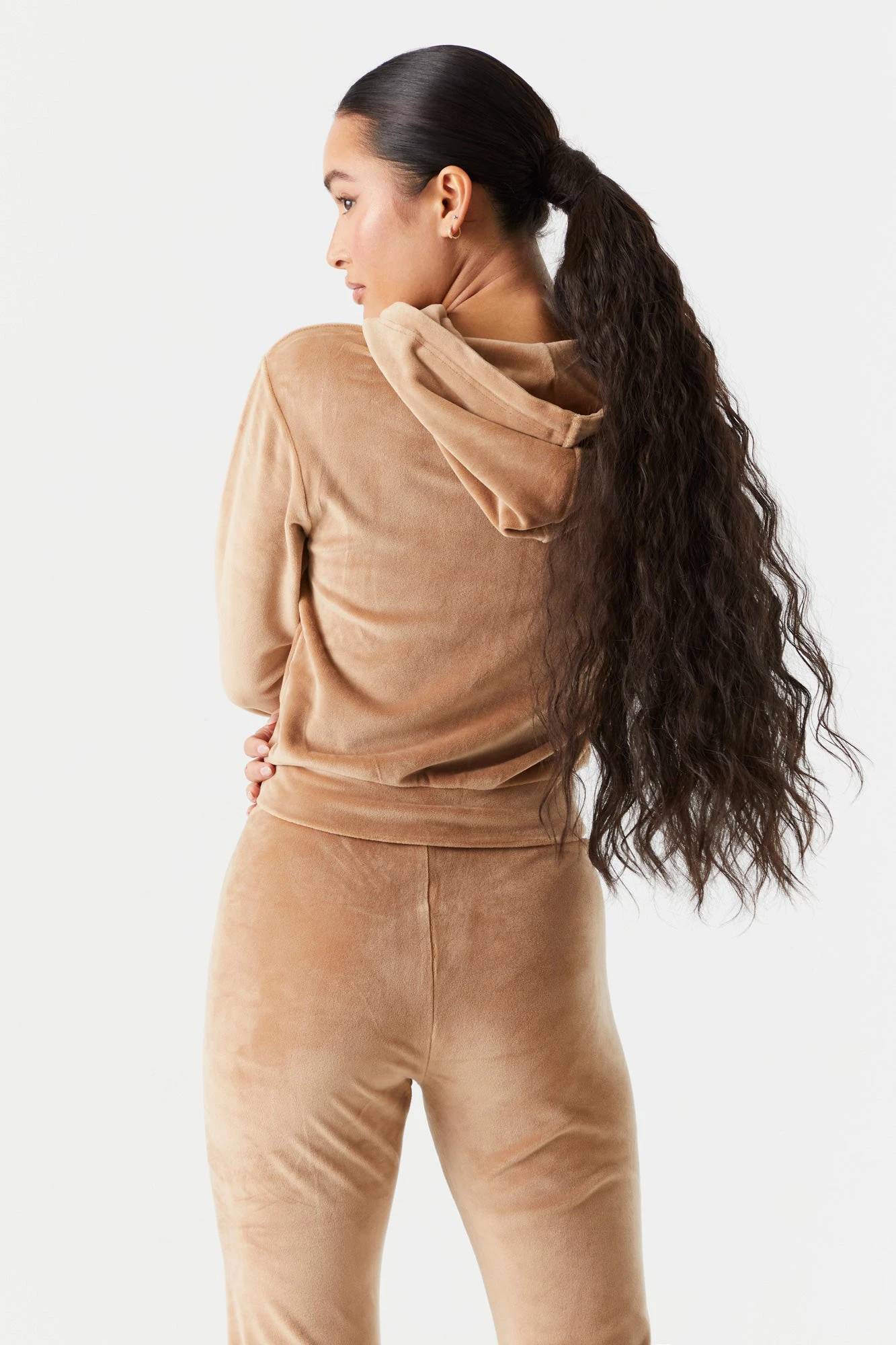 Crop Zip Velour Hoodie - Image 14