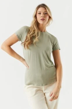 Basic Relaxed High Neck T-Shirt