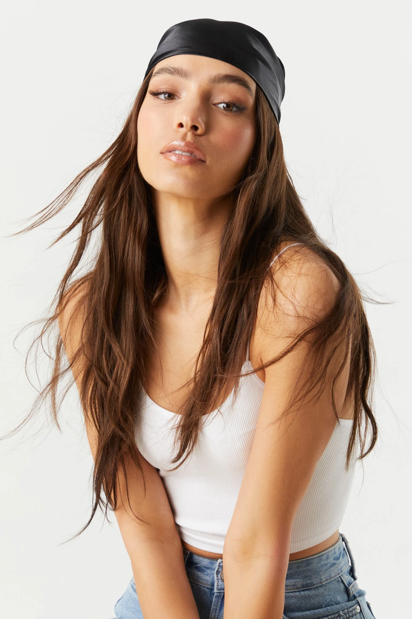 Solid Satin Multiway Scarf - Image 10