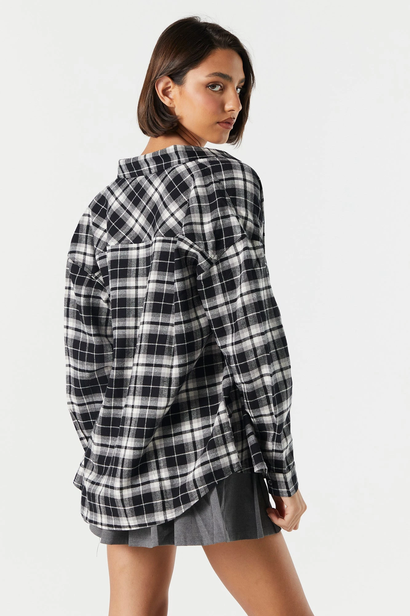 Classic Plaid Button-Up Top - Image 5