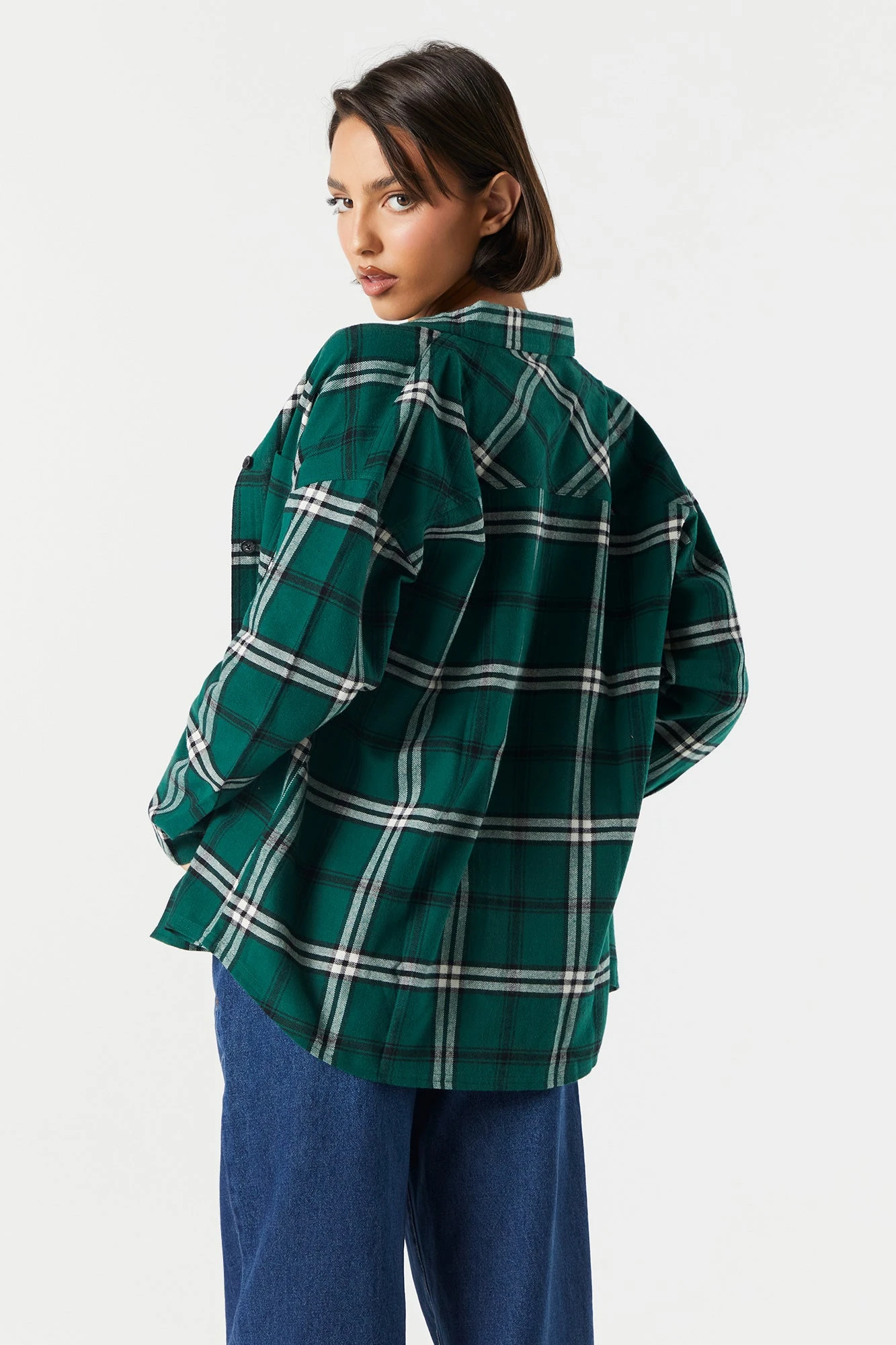 Classic Plaid Button-Up Top - Image 14