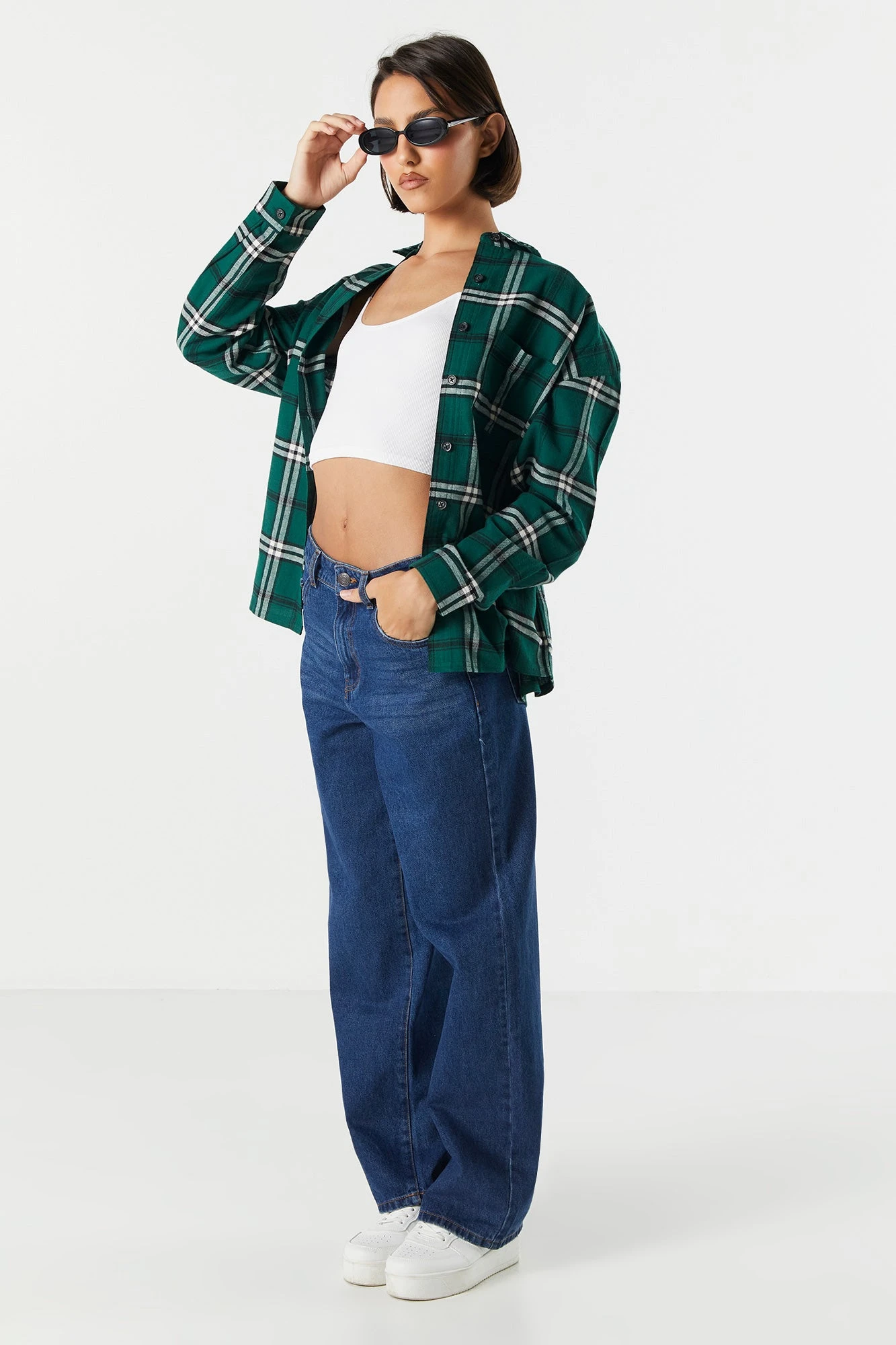 Classic Plaid Button-Up Top - Image 15