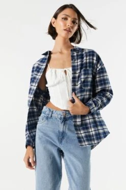 Classic Plaid Button-Up Top