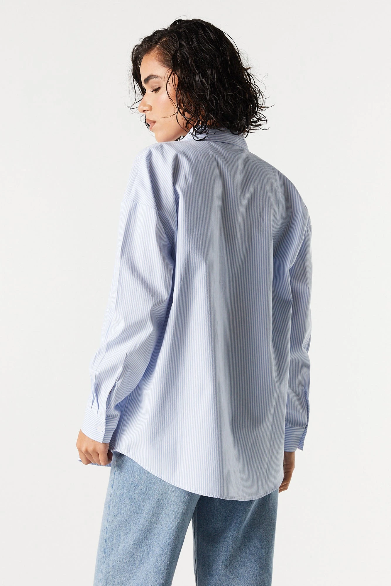 Pinstriped Button-Up Top - Image 5