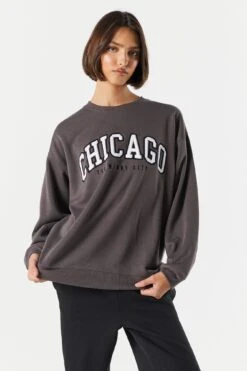 Fleece Chicago Graphic Sweatshirt