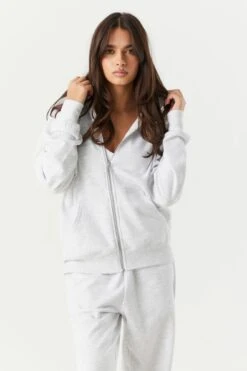 Fleece Oversized Zip-Up Hoodie