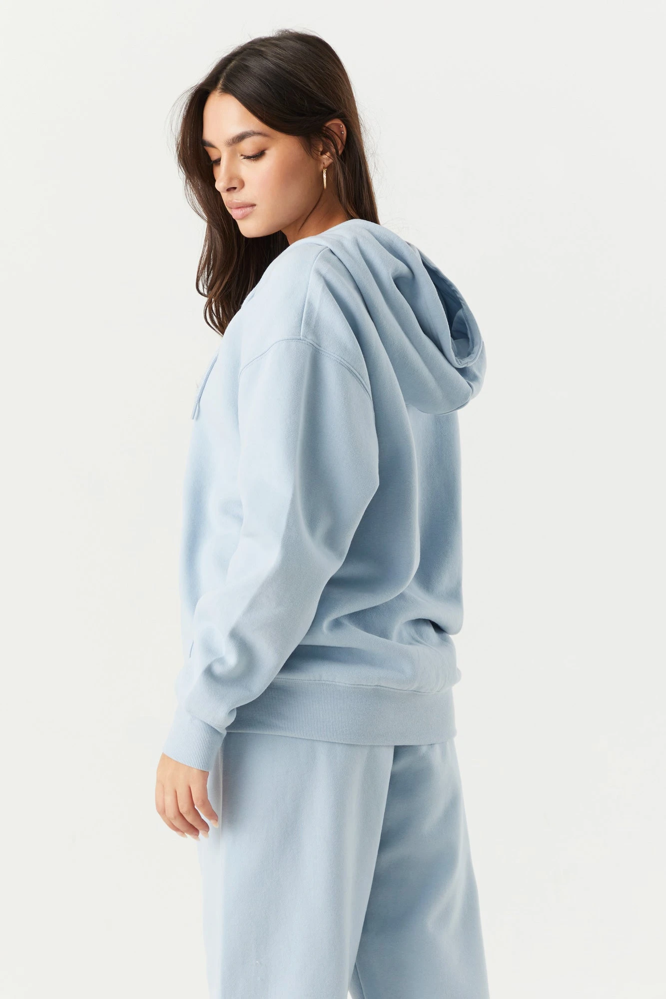 Coloured Fleece Oversized Zip-Up Hoodie - Image 2