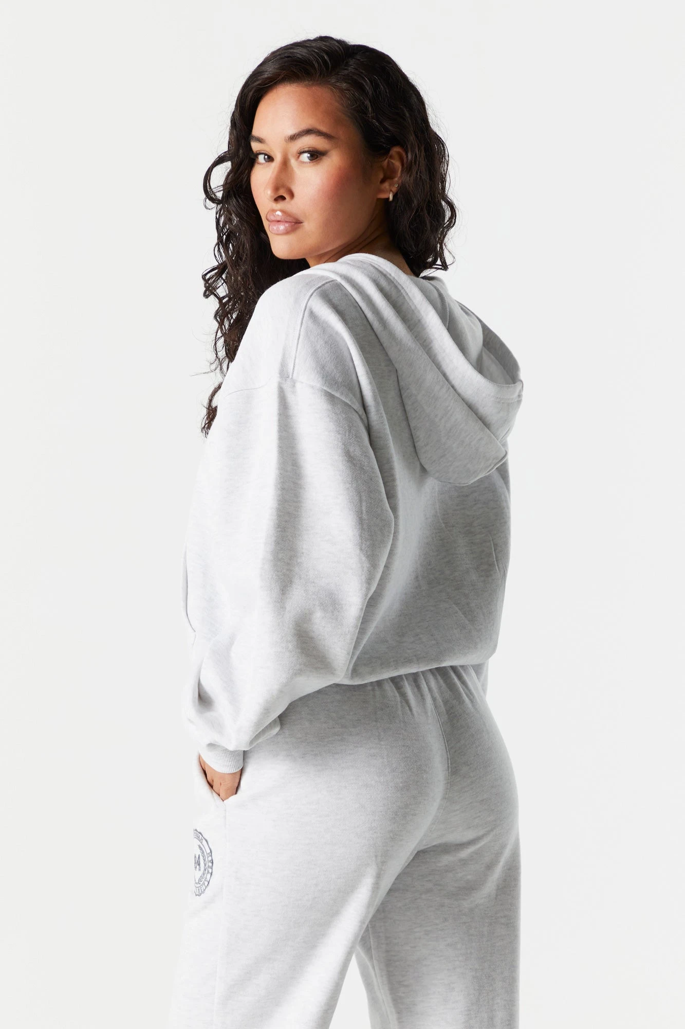 84 Embroidered Zip Up Varsity Hoodie - Image 2