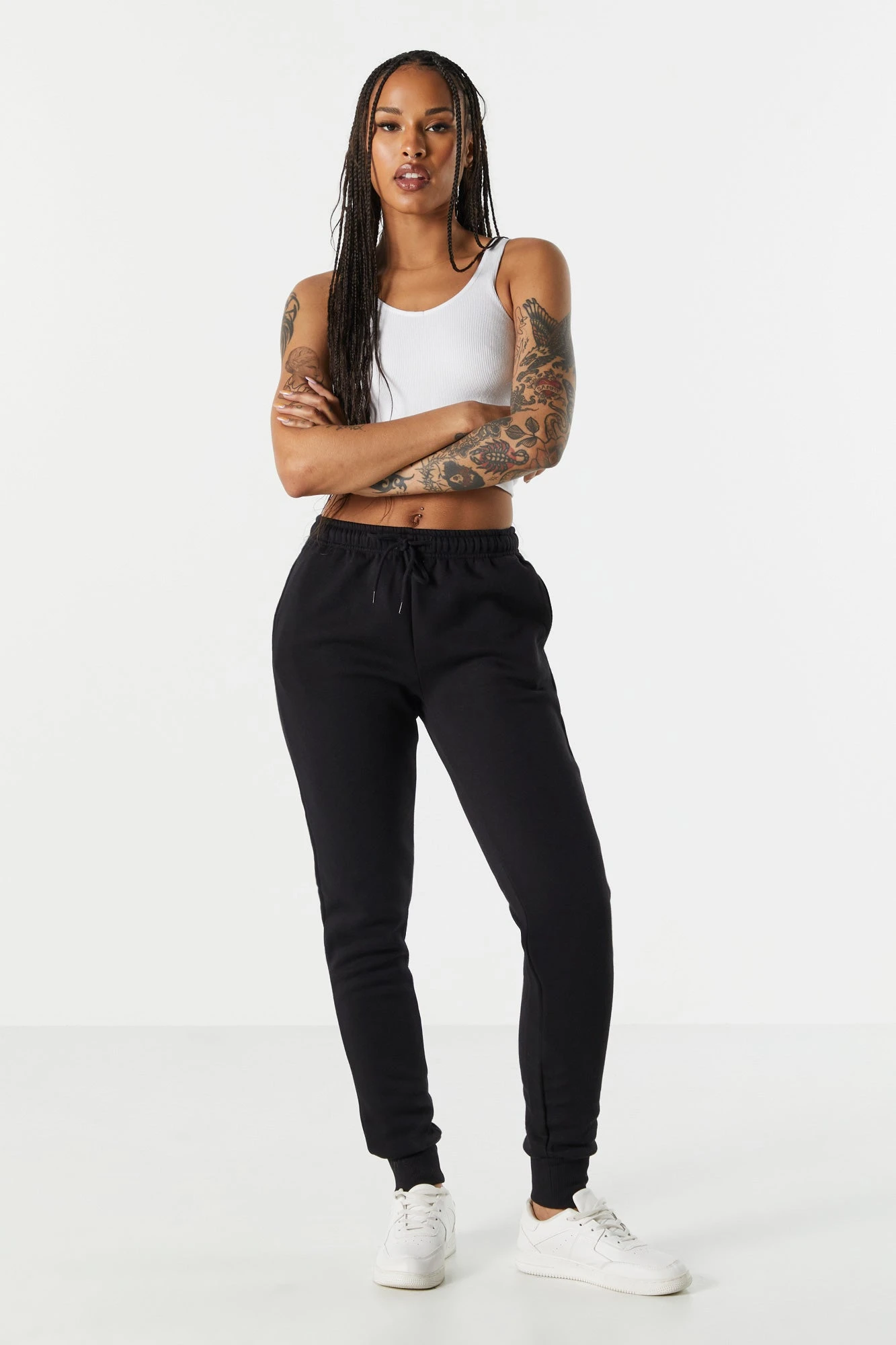 Fleece Ribbed Cuff Jogger - Image 4