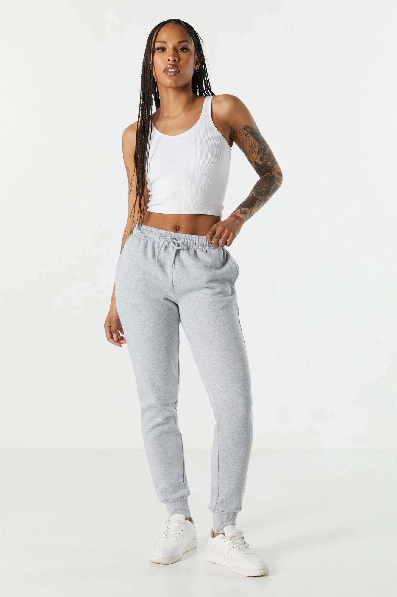 Fleece Ribbed Cuff Jogger - Image 7