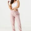 Coloured Fleece High Rise Jogger