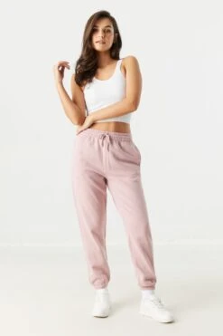 Coloured Fleece High Rise Jogger
