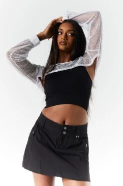 Ultra Cropped Fishnet Shrug