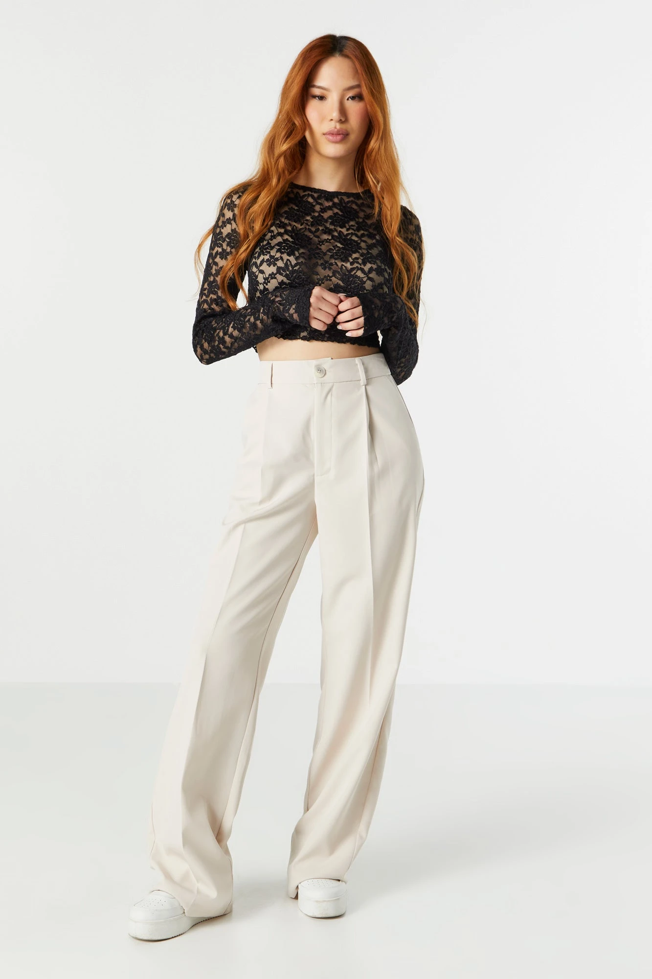 Solid Wide Leg Dress Pant - Image 7
