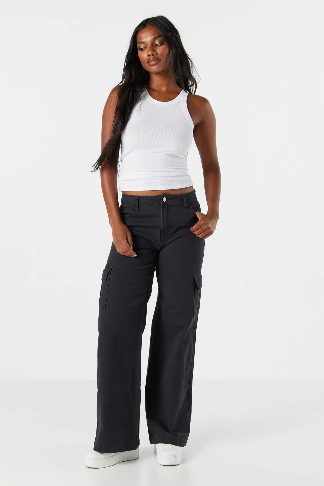 Bull Denim Wide Leg Cargo Jean
