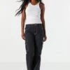 Bull Denim Cargo Wide Leg Jean