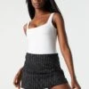 Striped Micro Mini Skort