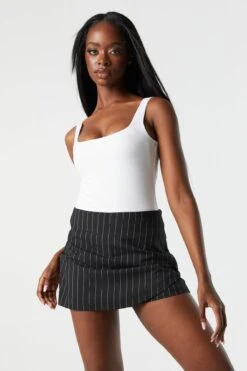 Striped Micro Mini Skort