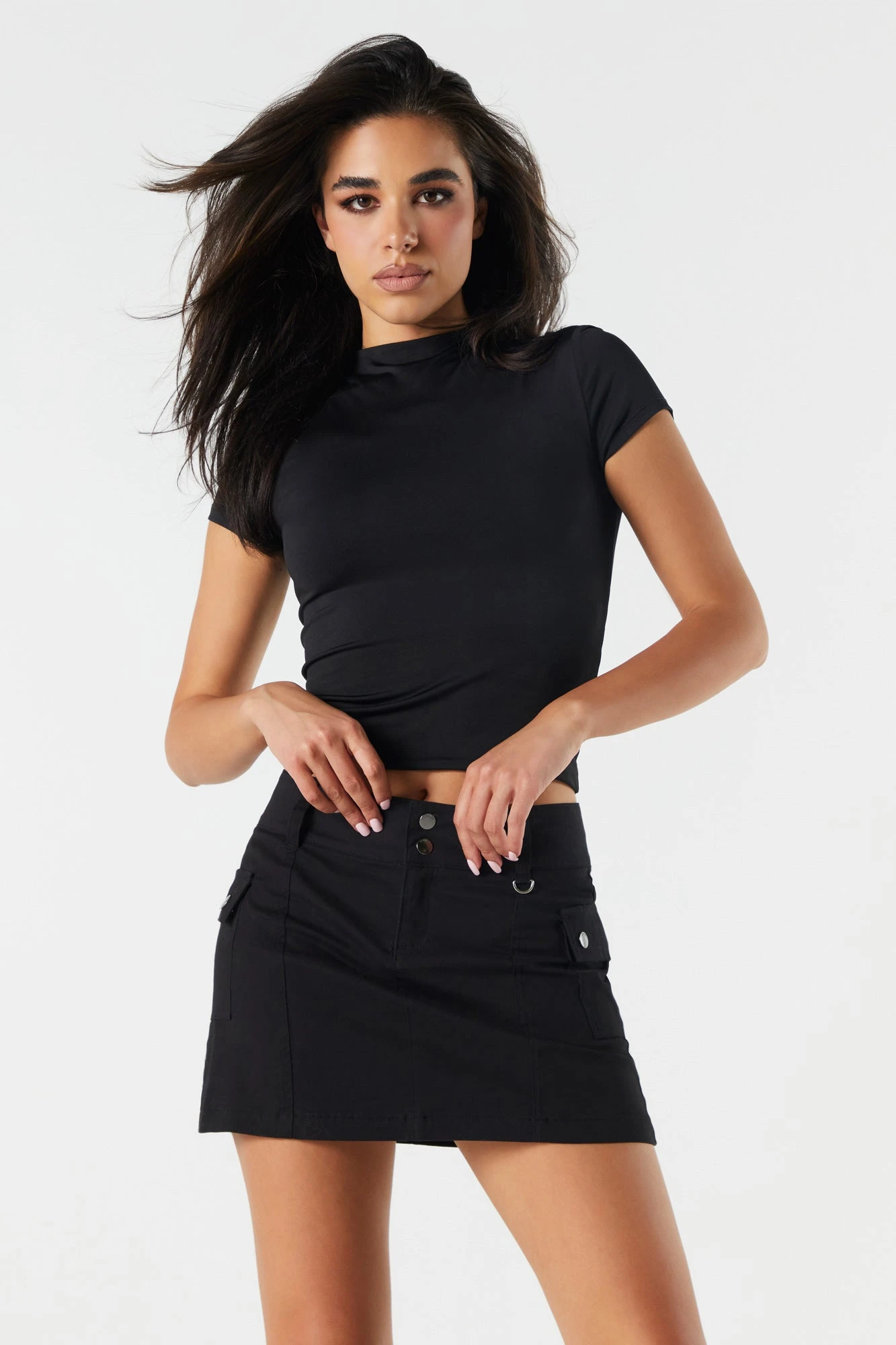 Poplin Cargo Mini Skirt - Image 4