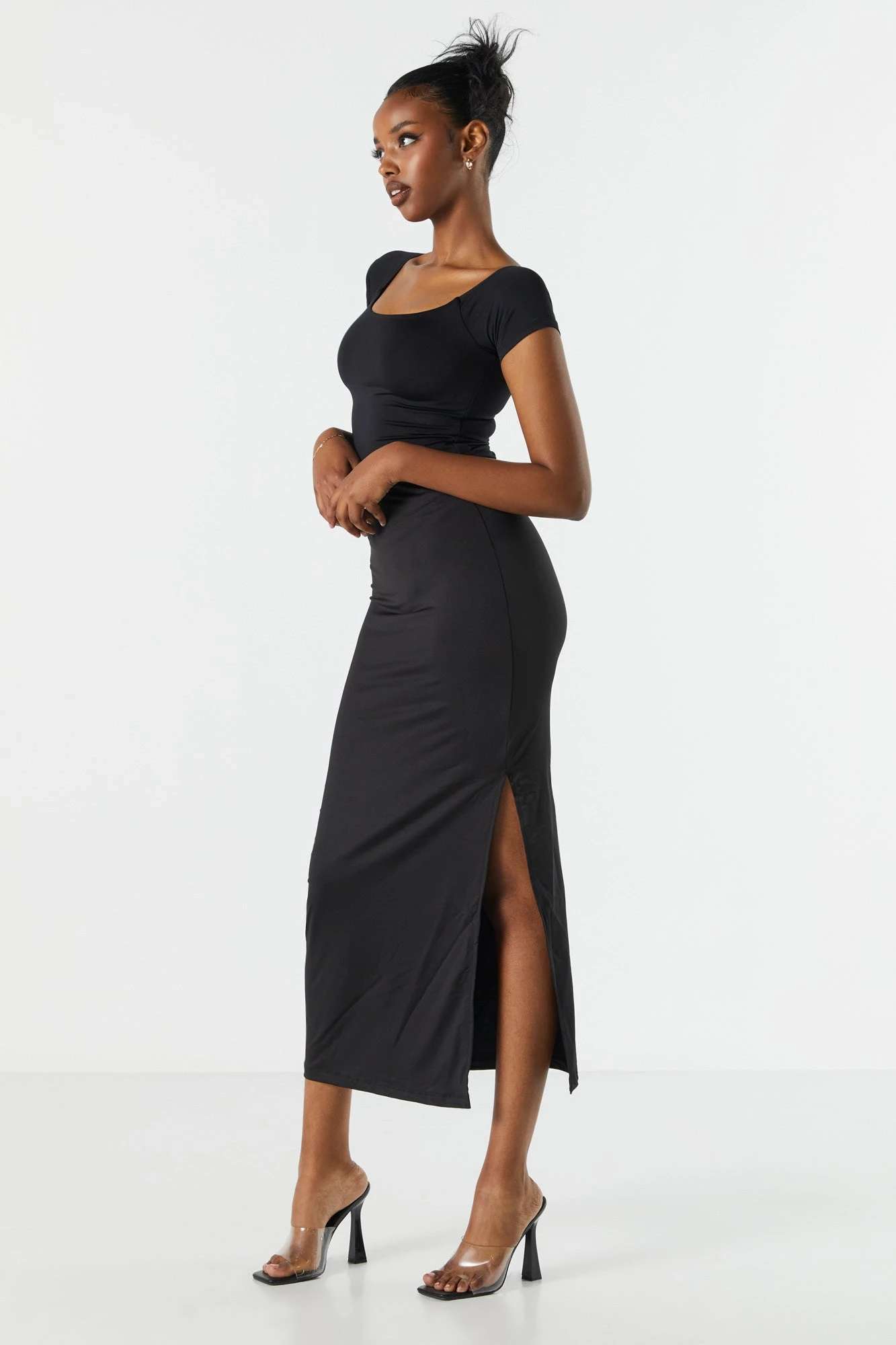 Contour Slit Midi Skirt - Image 3