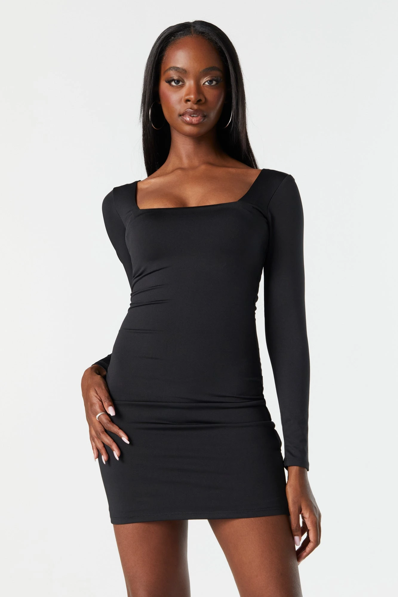 Contour Long Sleeve Mini Dress - Image 5