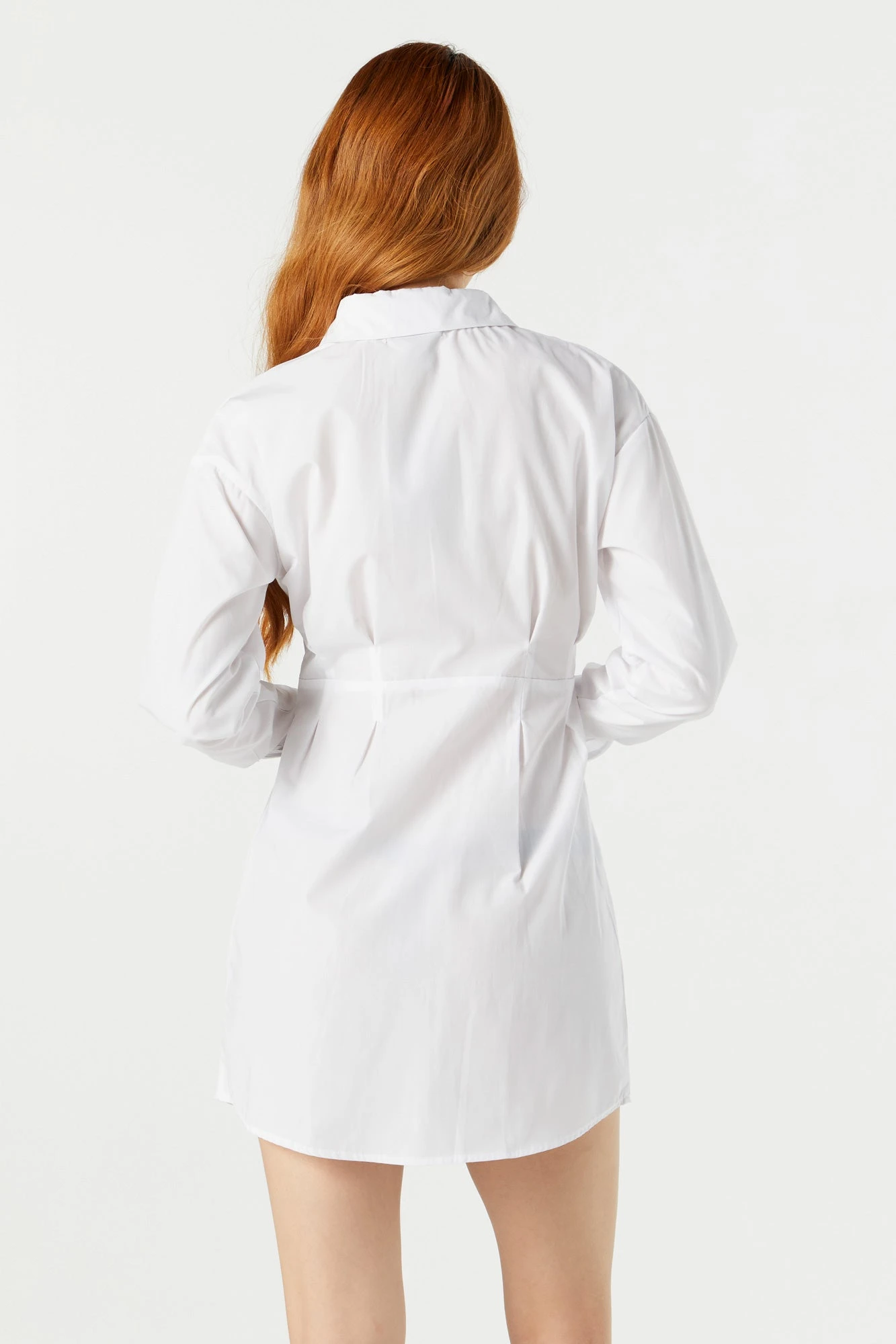 Button-Up Long Sleeve Shirt Dress - Image 8