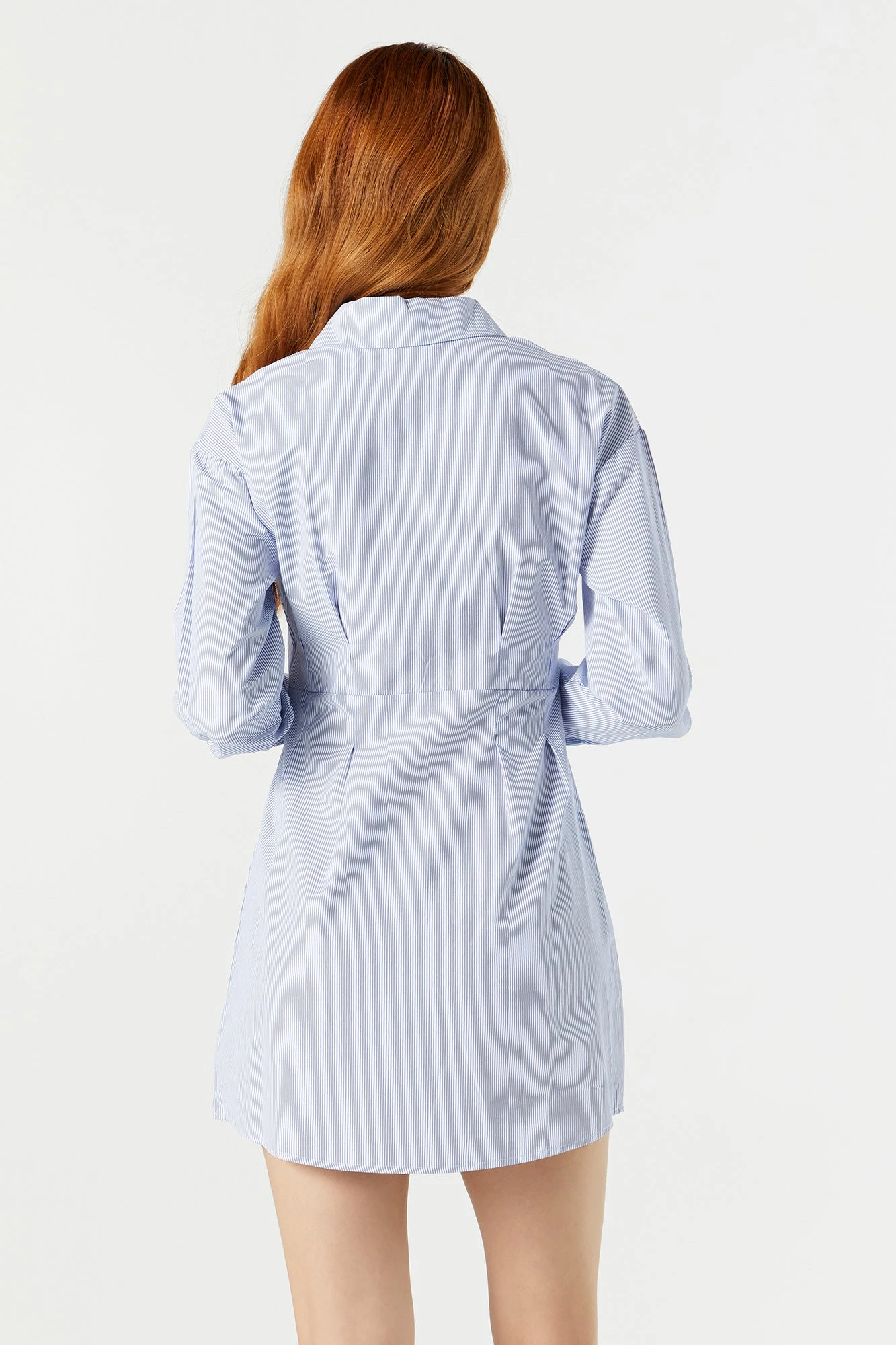 Button-Up Long Sleeve Shirt Dress - Image 2
