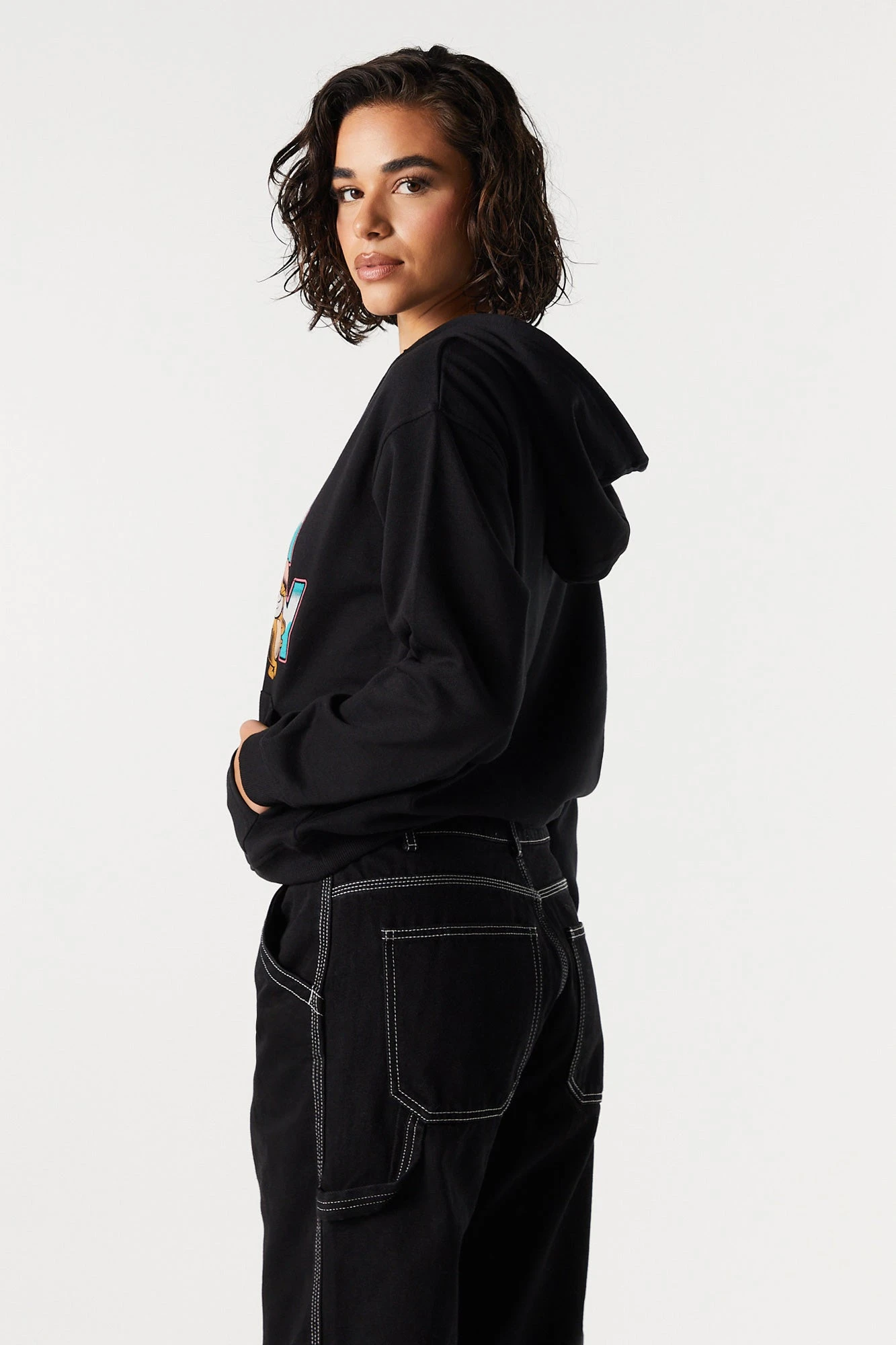 Fleece Tom And Jerry Graphic Hoodie - Image 2