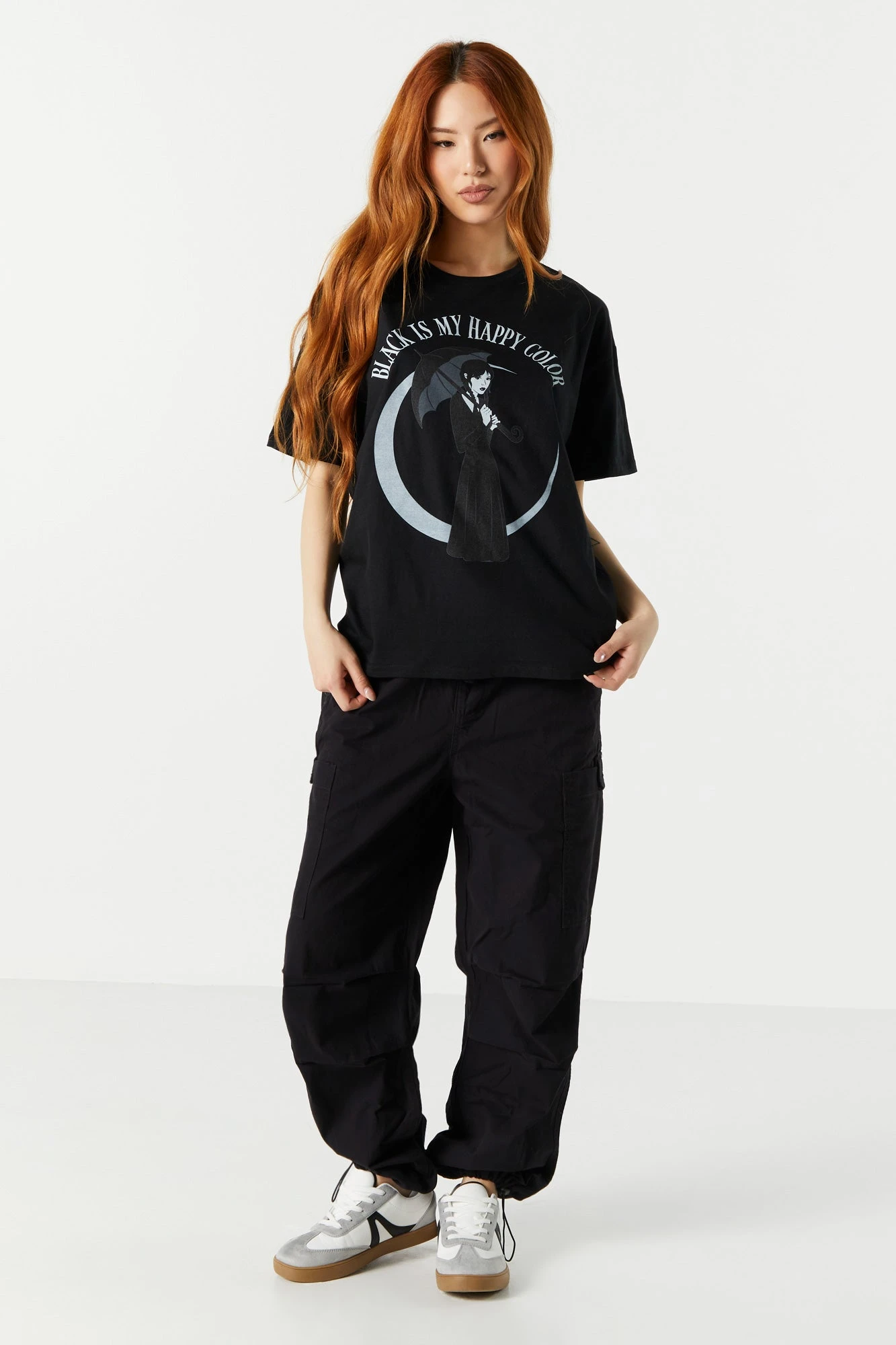 Wednesday Favourite Colour Graphic Boyfriend T-Shirt - Image 3