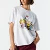 White Peanuts Graphic Boyfriend T-Shirt