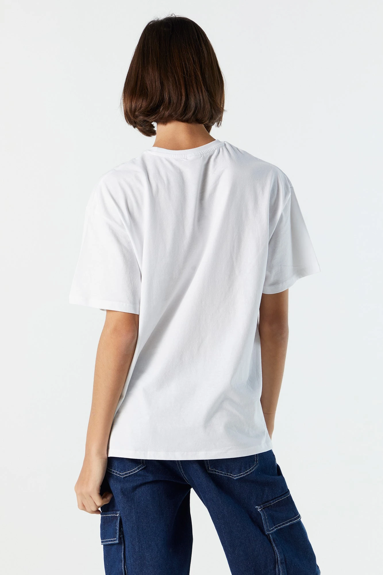 White Great Wave Graphic Boyfriend T-Shirt - Image 2