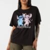 Stitch Stay Weird Graphic Boyfriend T-Shirt