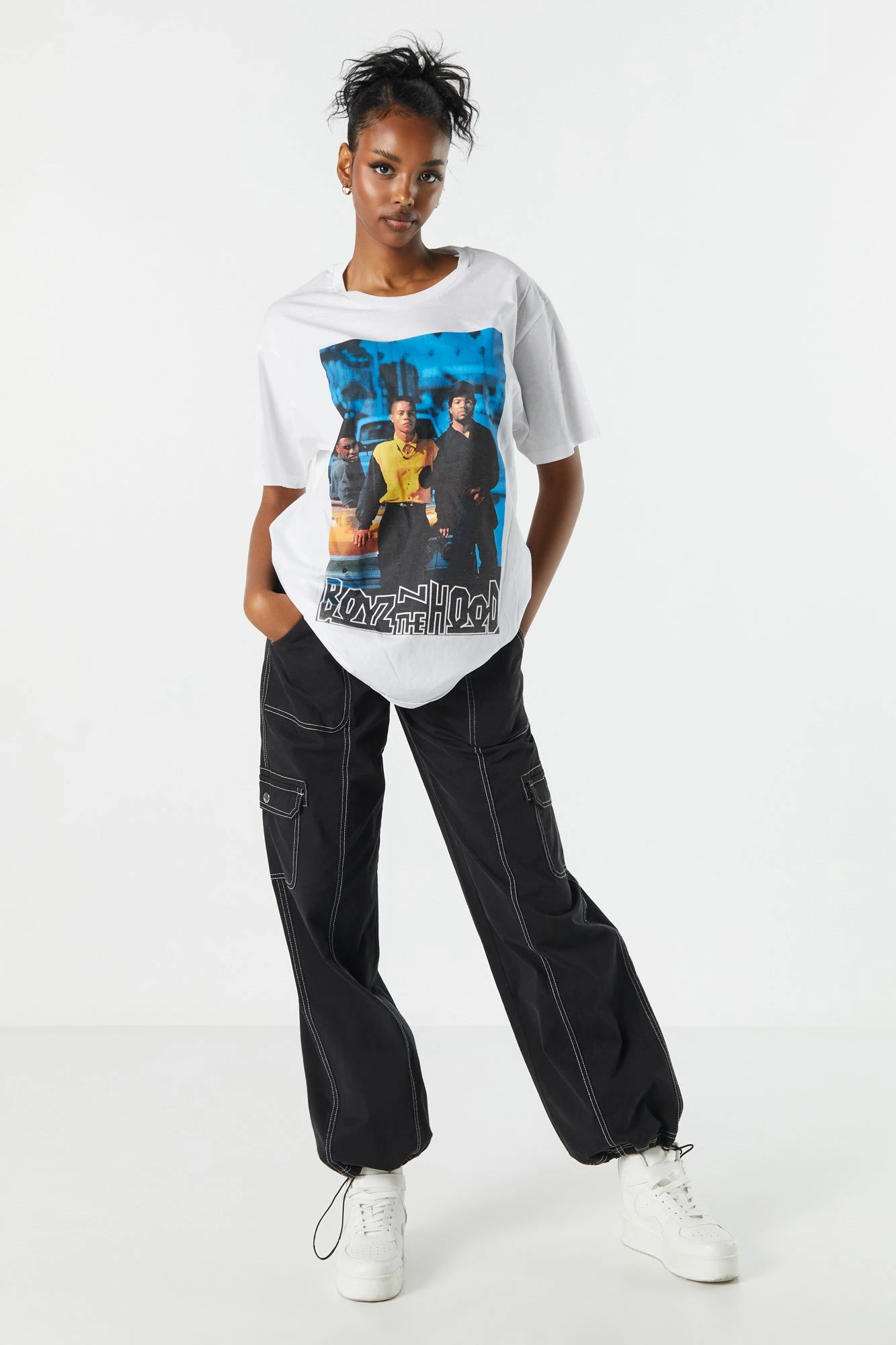 Boys N The Hood Graphic Boyfriend T-Shirt - Image 3