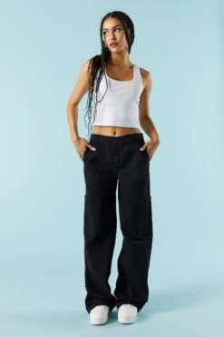 Black Porkchop Pocket Cargo Jean