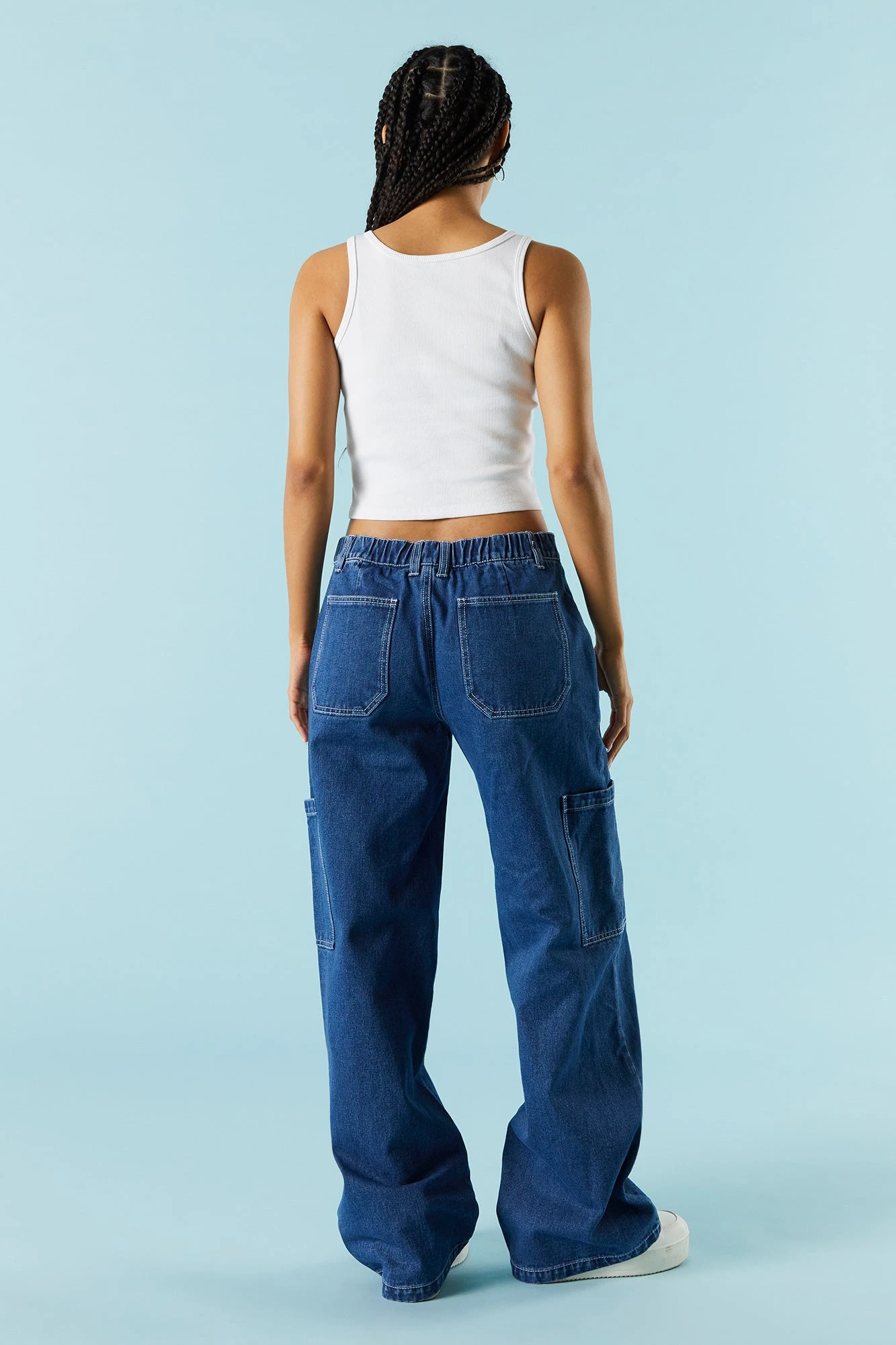 Dark Wash Porkchop Pocket Cargo Jean - Image 3