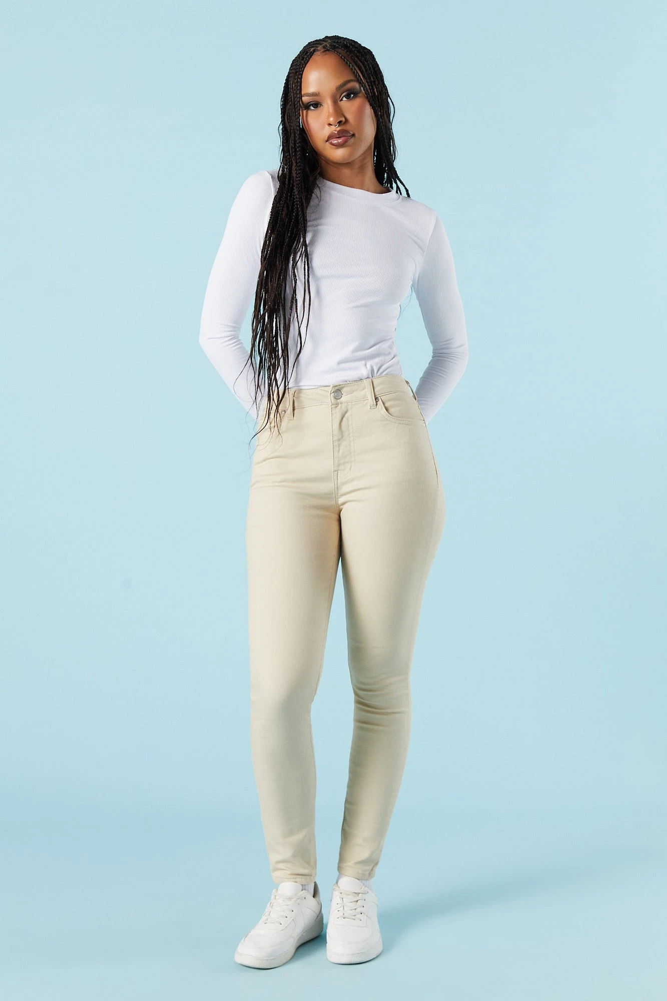 Tan Miami High Rise Skinny Jean
