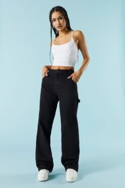 Black High-Rise Carpenter Jean