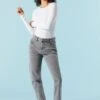 Grey Wash Denim Mom Jean