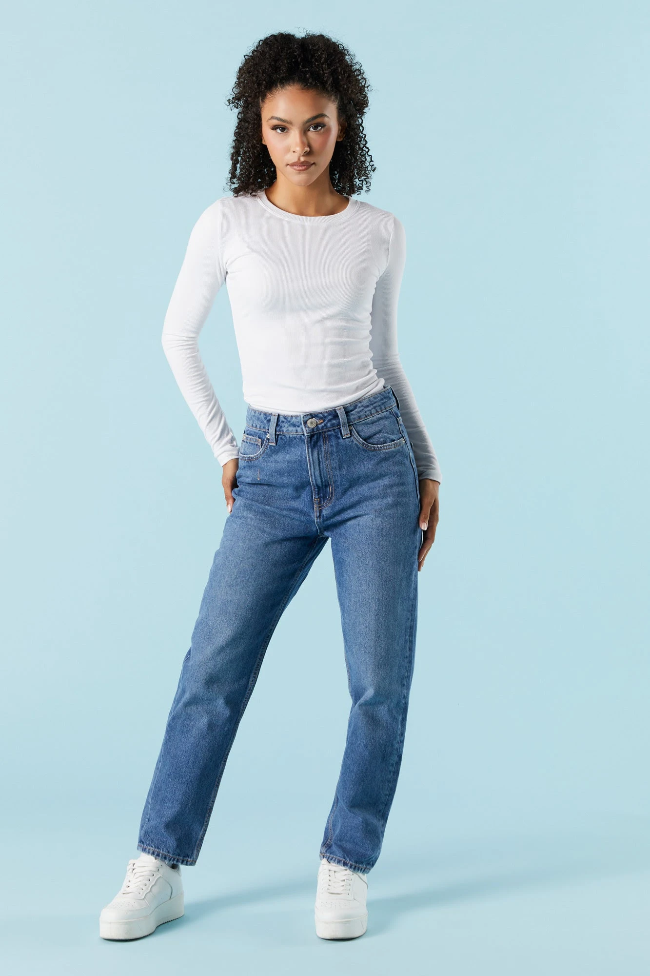 Dark Wash Denim Mom Jean