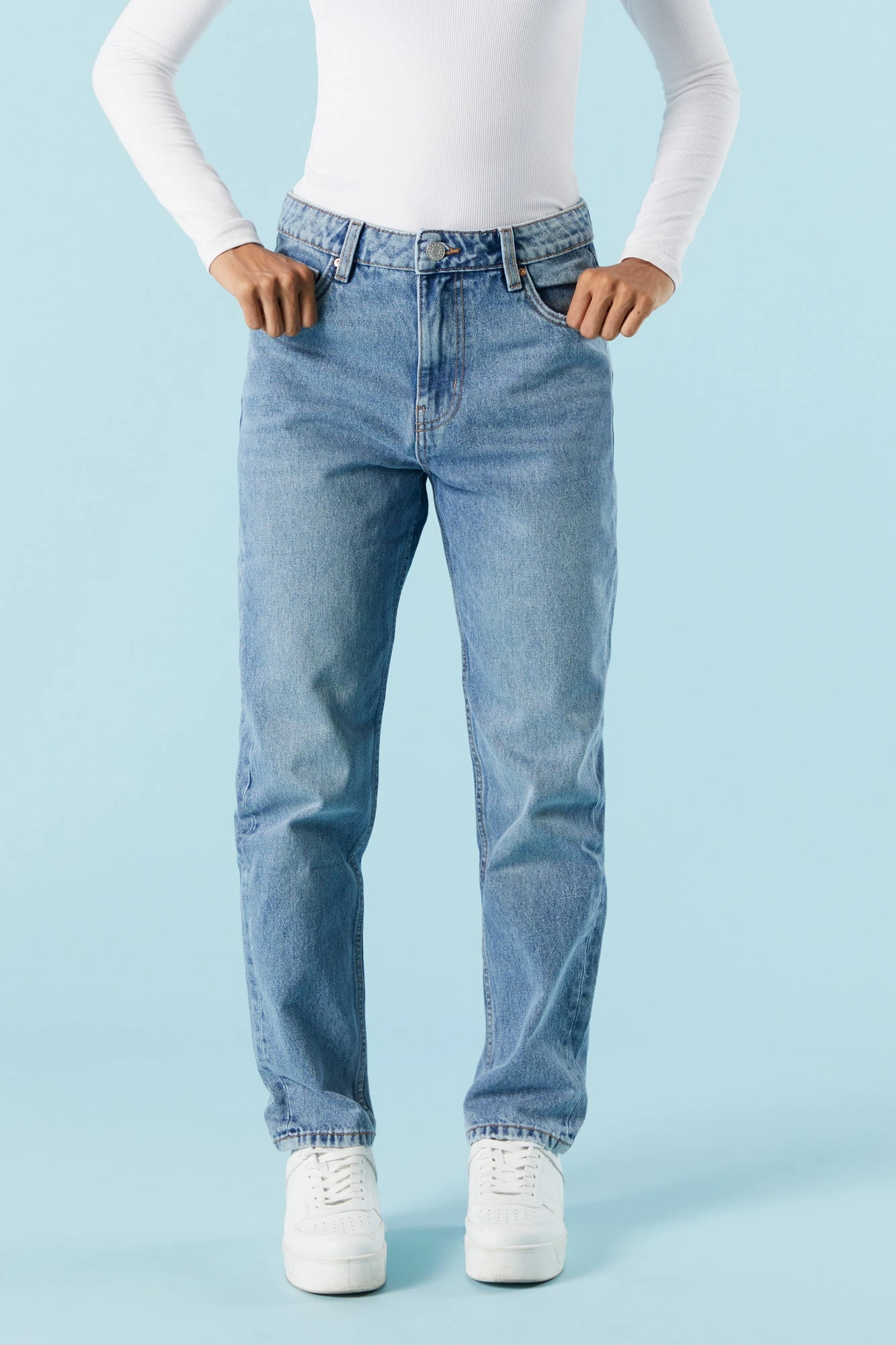 Medium Wash Denim Mom Jean - Image 2