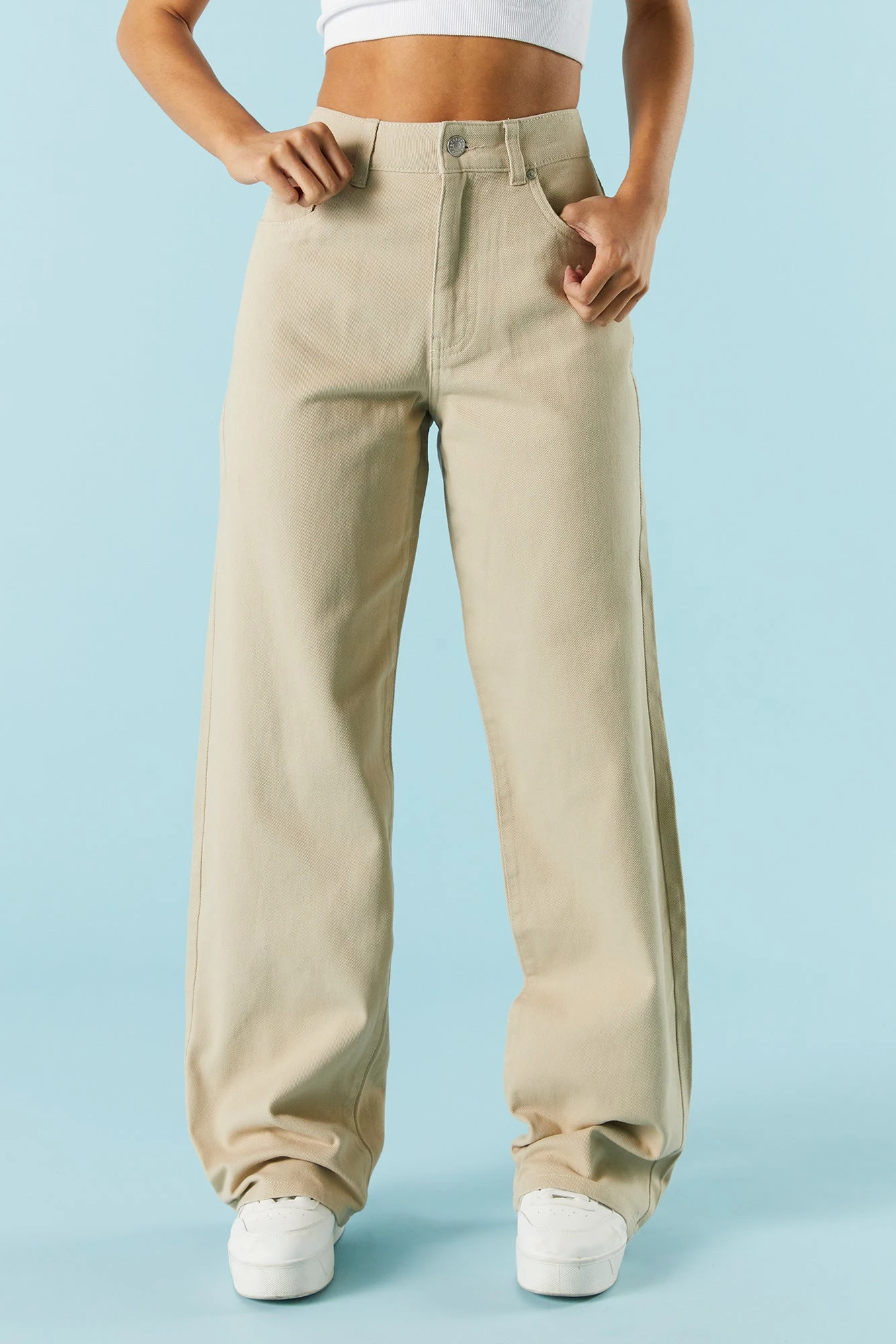 Tan High-Rise Osaka Bull Denim Baggy Jean - Image 3