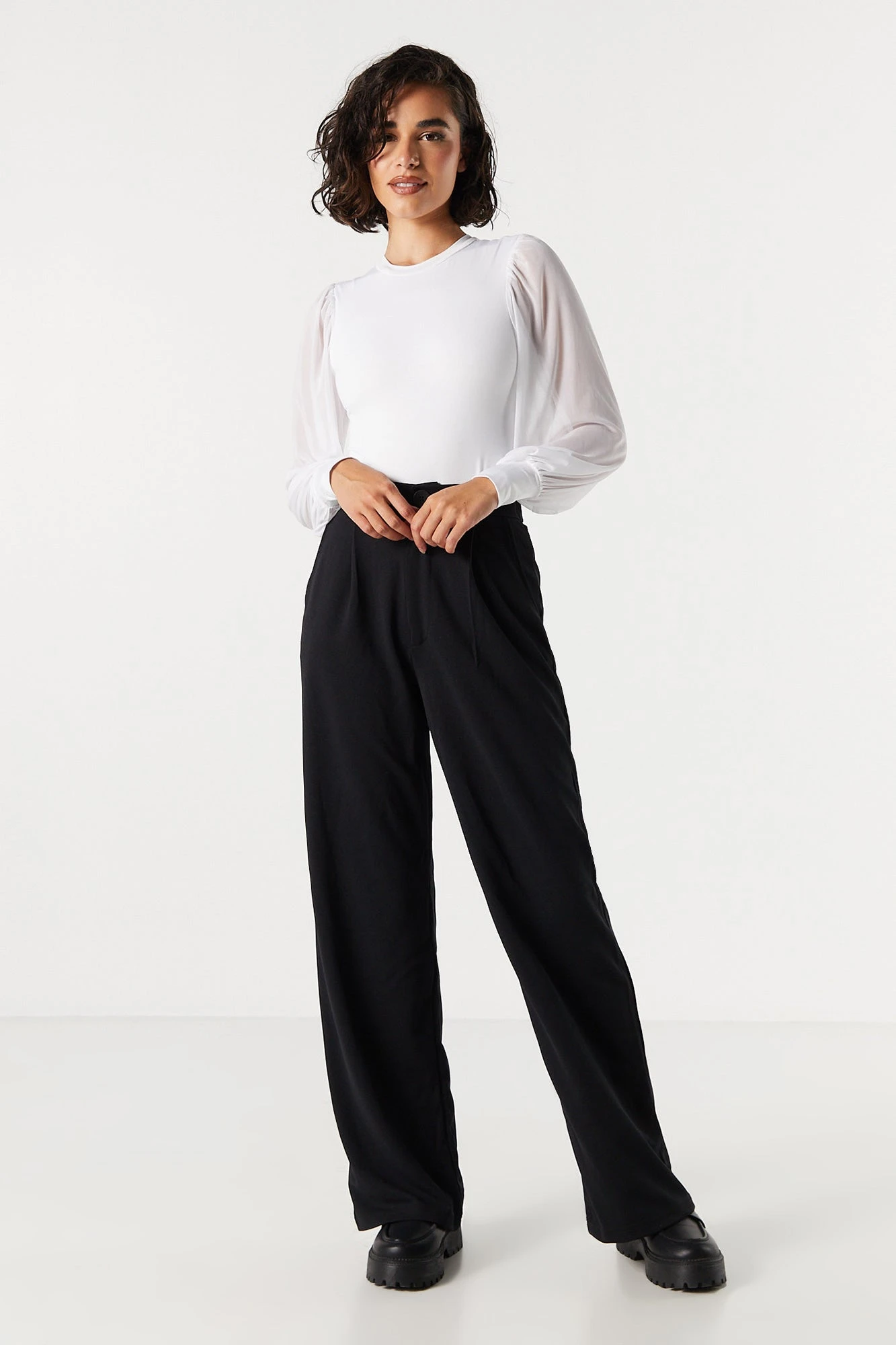 Contour Mesh Sleeve Bodysuit - Image 10